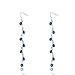 Neoglory Jewelry Teardrop Platinum Plated Blue Zircon Long Dangle Drop Earrings Mother's day Gift