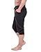 HDE Mens 3/4 Pants Workout Jogger Yoga Capri Shorts with Pockets for Running Charcoal - Medium