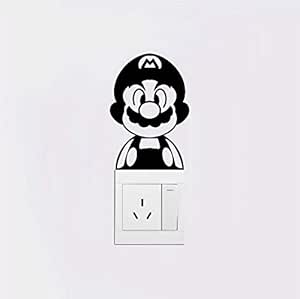 Pegatina de pared de vinilo de interruptor de dibujos animados para