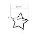 Joyci 1Pcs Exquisite Women's Hair Pin Simple Style Star Ponytail Hair Clip (Silver)
