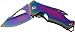 MTech USA MT-A882SRB Spring Assist Folding Knife, Rainbow Blade, Rainbow Handle, 4-Inch Closed