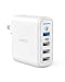 Anker Quick Charge 3.0 43.5W 4-Port USB Wall Charger, PowerPort Speed 4 for Galaxy S9/S8/edge/plus, Note 8/7, LG G6/G5, HTC, Nexus 9, with PowerIQ for iPhone XS/Max/XR/X/8/Plus, iPad, and More