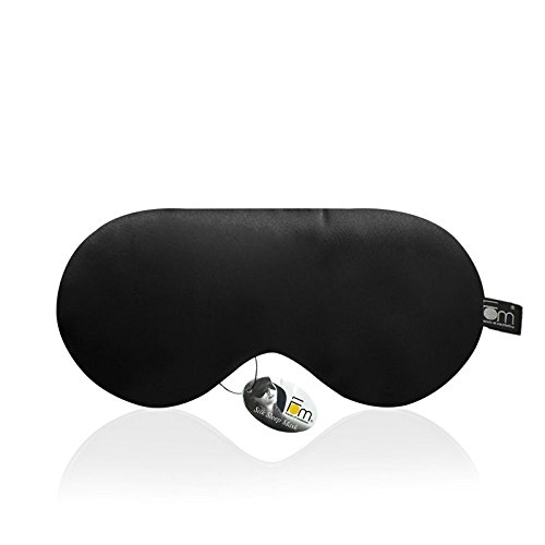 Friends of Meditation 100% Mulberry Silk, Super Smooth Sleep Mask and Blind Fold (Black)