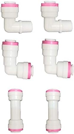 Malida1/4 inch Quick Connect Check Valve for RO purifiers Water Reverse Osmosis System (Check Valve,6 PCS)