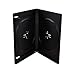 Maxtek 14mm Black Standard Double Capacity DVD Case and Outter Clear Sleeve, 25 Pieces Pack primary