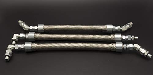 High Pressure Oil Pump HPOP Hoses Lines Kit & Crossover Fits 99-03 Ford 7.3L Powerstroke STAINLESS STEEL Mesh