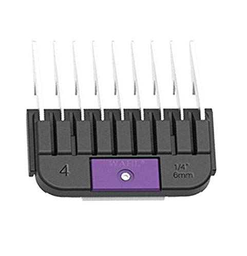 Wahl Professional Animal Stainless Steel Attachment Guide Comb for Wahl Detachable Blade Pet Clippers #4, 1/4-Inch Cut Length (#3372-100)