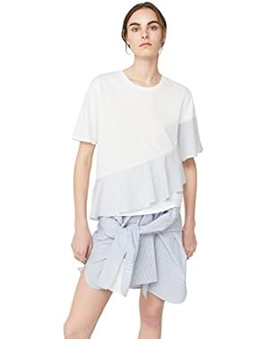 Women's Contrast Ruffle T-Shirt