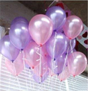 Riit Metallic Balloons For Decoration Combo Light Pink Light