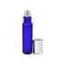 2PM Essentials Frosted Glass Roll On Bottles for Perfume, Wax, Lip Balm, Essential Oils, Deodorant, Frosted Cobalt Blue, 10ml