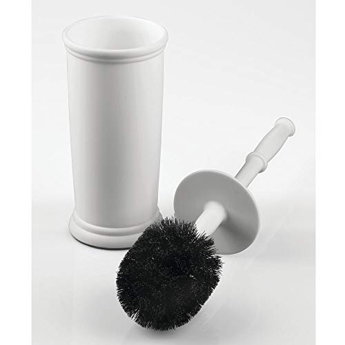 mDesign Compact Freestanding Plastic Toilet Bowl Brush and Holder for