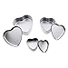 LJY 12 Pieces Heart Shaped Metal Tin Cans Empty Gift Candy Chocolate Storage Box Containers with Cover Lids (Mixed Sizes)