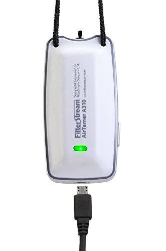 AirTamer A310 Personal Rechargeable | Portable Air Purifier | Negative Ion Generator | Purifies Air Eliminating Germs, Dust, Viruses, Bacteria, Allergens, Mold, Odors, and More | Leather Case