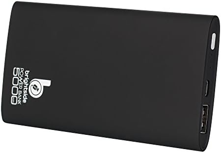 Portable Charger 5000mAh Power Bank with Rubber Oil External Battery Pack One USB Small Lightweight 5.0V 2.4A with Micro Input Universal for iPhone,iPad,Samsung -Black