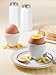 BIA 4-Piece Chicken Feet Egg Cups, 5 x 5 x 5 cm, Yellow, 4 Set