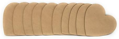 5" Wide Wooden Hearts Unfinished Wood Hearts(Package of 12) (5")