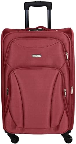 Journey Red Soft-Shell Expandable Luggage Set 4-Wheel Suitcase
