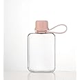 Flat Water Bottle Travel Flask Portable 8.2 oz BPA Free Tritan Square Water Bottles Leakproof Slim Small Water Bottle for Pur