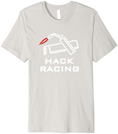 Mens Hack Racing logo shirt with puzzel Medium Silver
