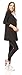 Free to Live Women's Flowy Elbow Sleeve Jersey Tunic Blouse Top Made in USA (Large, Black)