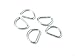 ljdeals Metal D Ring 3/8 inch Non Welded Nickel Plated Pack of 100