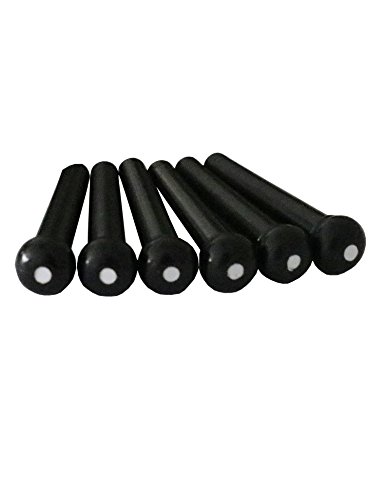 image for Metallor Acoustic Guitar Bridge Saddle Nut and 6 Pcs Guitar Bridge Pin