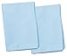 2 Blue Toddler Pillowcases - Envelope Style - for Pillows Sized 13x18 and 14x19-100% Cotton with Soft Sateen Weave - Machine Washable