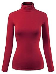 MixMatchy Women's Basic Long Sleeve High Turtle
