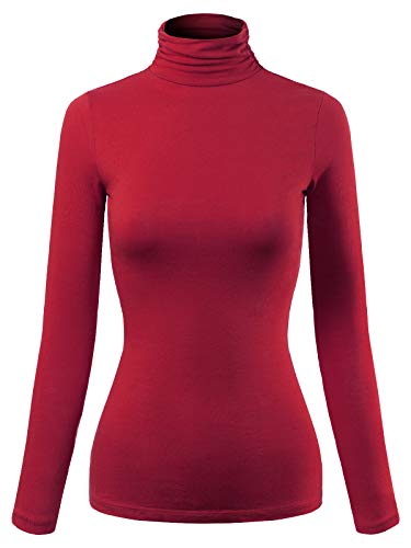 MixMatchy Women's Basic Long Sleeve High Turtle
