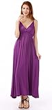 Oubaybay Women's Plus Size Braces Summer V-Neck Maxi Long Dress