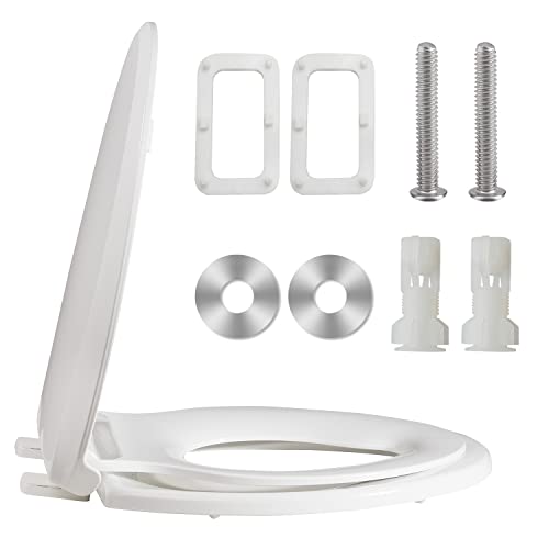 Elongated Toilet Seat with Built in Potty Training Seat with Cover
