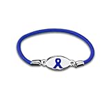 Dark Blue Ribbon Bracelet - Stretch (Retail)