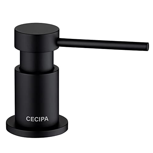 CEICPA Kitchen Soap Dispenser with 500 ml Bottle and 1.2 m Extension Hose, 360° Swivel Pump, Black