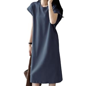 [MOWO] 【高見え×細見え】ワンピース レディース 春夏 【一枚だけOK・ゆったり体型カバー・すっきりとしたシルエット】