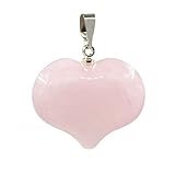 Rose Quartz Heart Pendant Charms for Necklace Earring Jewelry Making. Natural Love Stone Healing Crystal Bead