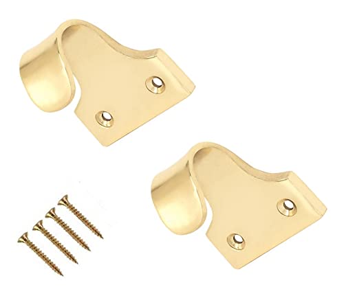 TERF® Traditional Victorian Polished Brass Sash Lift Heavy Duty Sash Window Lift Pull Sliding Handle Including Fixing Screw - Pack of 2