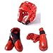 Macho Dyna Sparring Gear Karate TaeKwonDo TKD - Red 5pc Set (Head (Large) - Punch and Kick (Large))