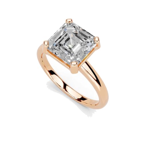 2 Carat IGI Lab Grown Diamond Asscher Solitaire Engagement Ring at Amazon