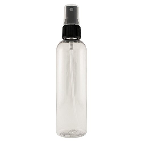 4 fl oz Clear Plastic Bottle with Black Spray Cap (Single)