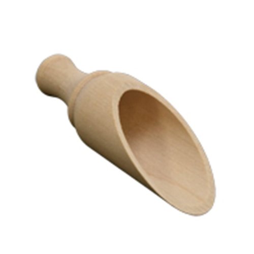 Dress My Cupcake Rustic Round Wood Scoop, 3.5-Inch
