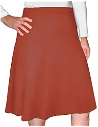 Kosher casual falda de licra de algodón ligero hasta la rodilla para dama