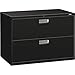 HON 2-Drawer Filing Cabinet - 600 Series Lateral or Legal File Cabinet, 42w by 19-1/4d, Black (H692)