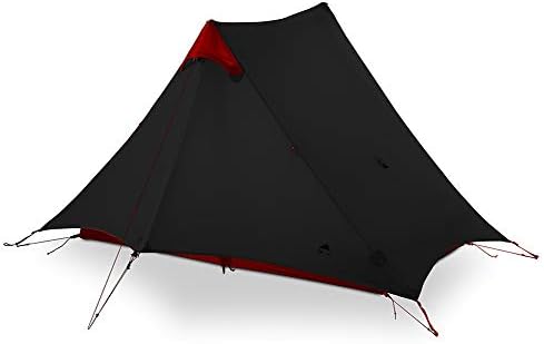 3F UL GEAR 2018 Lancer 2 2 Person Oudoor Ultralight Camping Tent 3 Season Professional 15D Silnylon Rodless Tent Black
