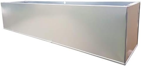 Floraselect Zinc Galvanized Metal Silver Window Box 70x15x16cm