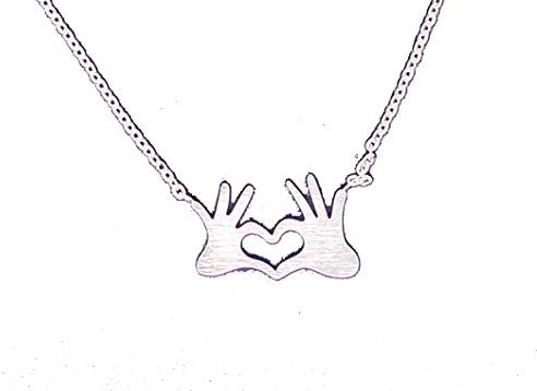 Double Hand Heart Pendant with Chain