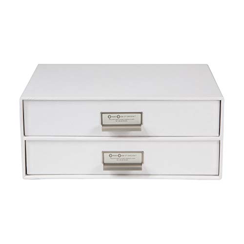 Bigso Birger 2Drawer Fiberboard Label Frame Document Letter Box