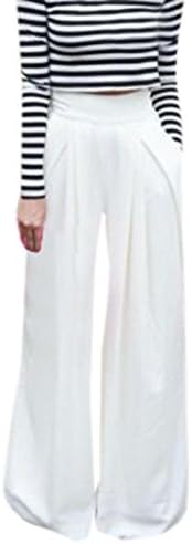 Mikey Store Women Wide Leg Pants, Women's Baggy Pants Casual Trousers Palazzo Pants