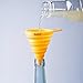 Deiss ART Silicone Collapsible Funnel Set - Rounded & Squared Foldable Funnels - Food Grade, BPA free, Dishwasher Safe - Set of 2