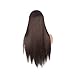FUHSI Kanekalon Fiber 13×6 Synthetic Medium Dark Brown Color Lace Front Wig – Soft & Smooth,Straight,Comfortable & Adjustable For Perfect Fit –4# 250D 22