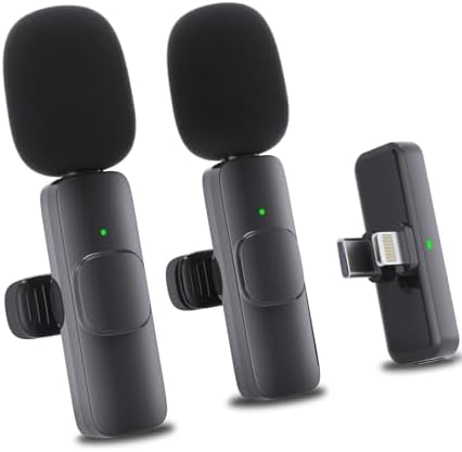 wedaniya Wireless Lavalier Lapel Microphone for iPhone iPad: